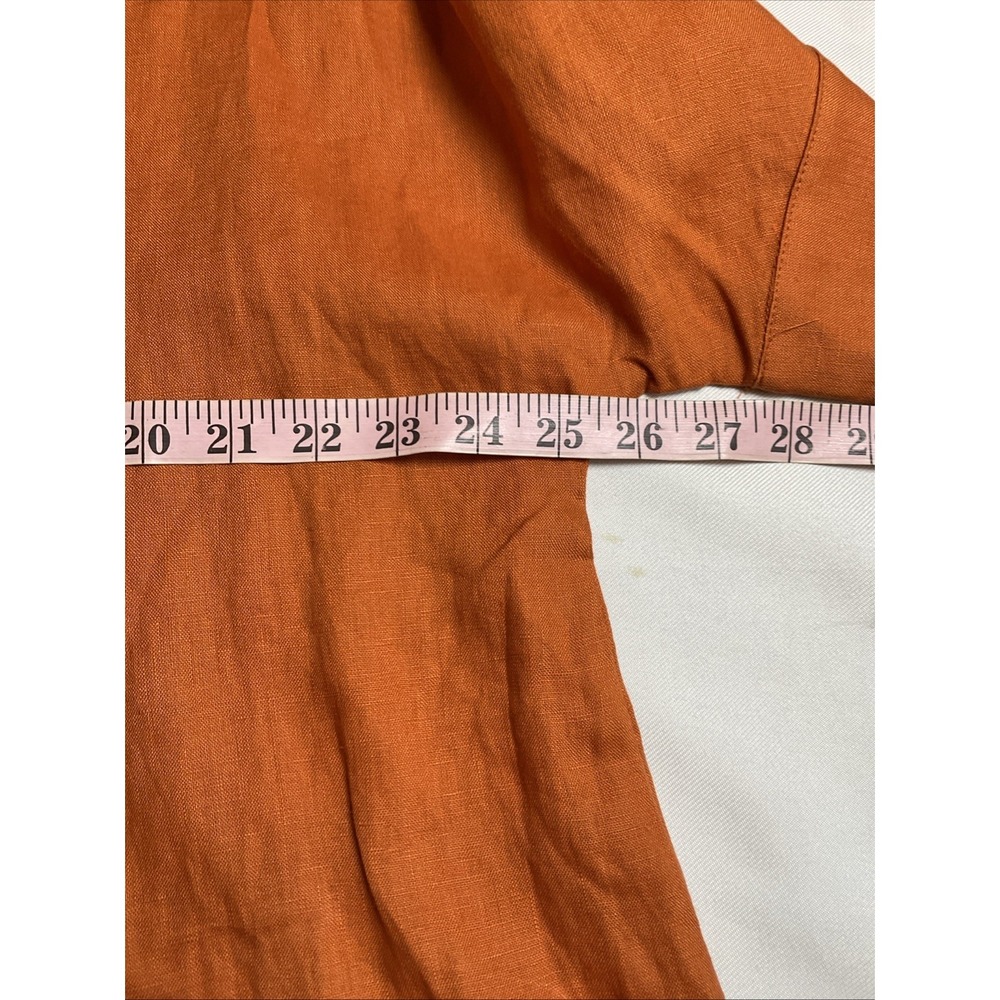 Lintico 100% Linen Top Size XXL Shawl Collar Relaxed Lagenlook Dolman Sleeve - Picture 8 of 10